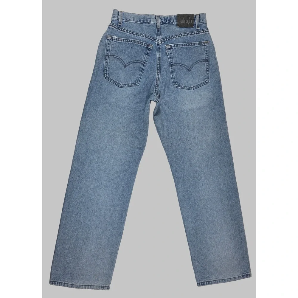 Levi's SilverTab Straight‎ and Loose Mens Jeans 32x32 Medium Wash Blue Denim